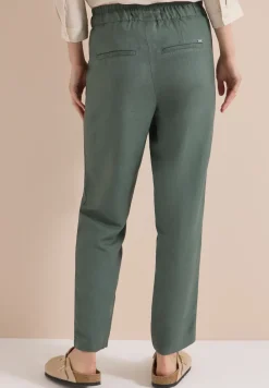 Slim Leg Hose aus Leinenmix im Loose Fit