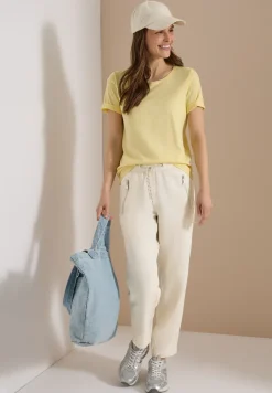 Slim Leg Hose aus Leinenmix im Loose Fit