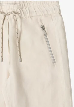 Slim Leg Hose aus Leinenmix im Loose Fit