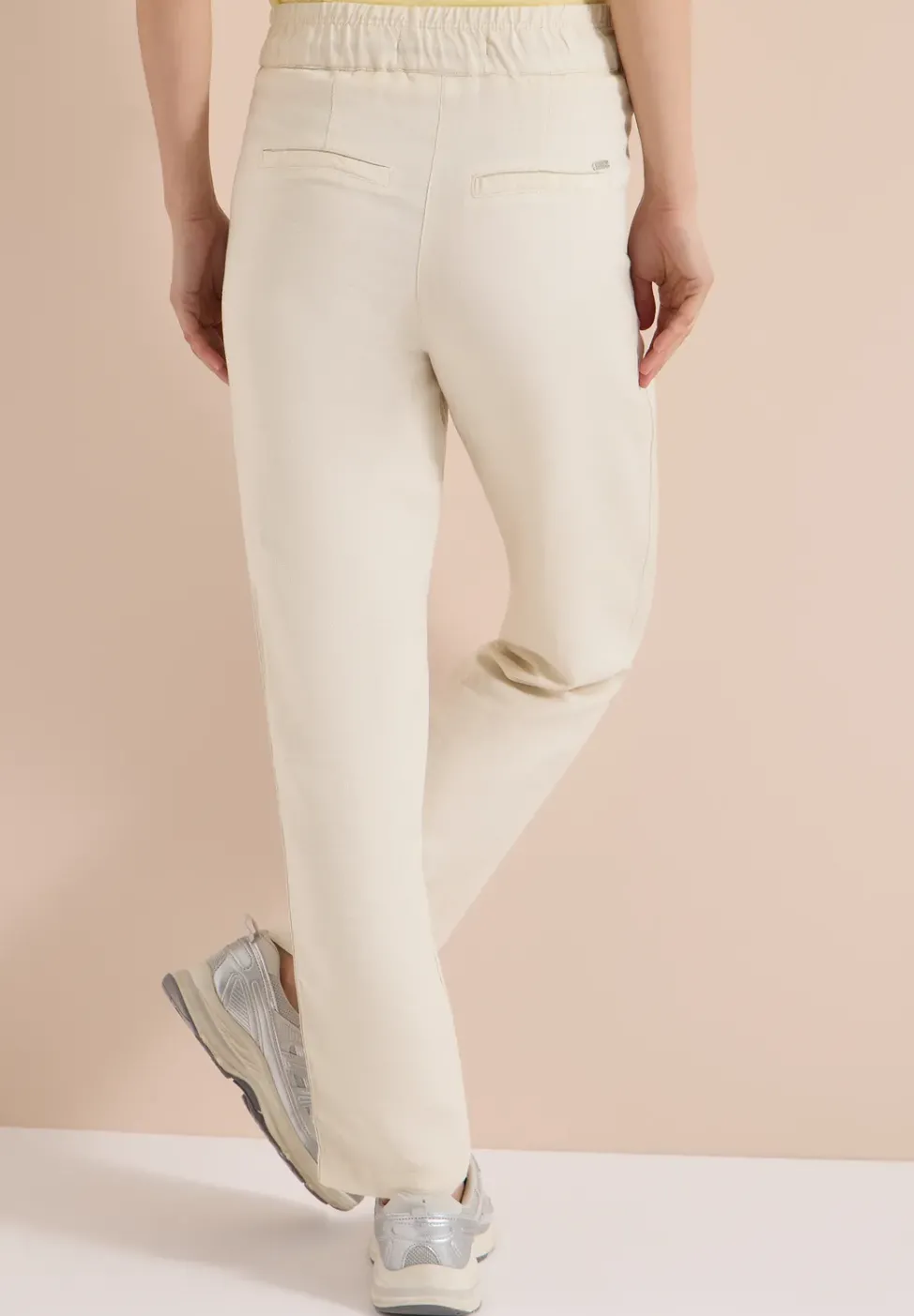 Slim Leg Hose aus Leinenmix im Loose Fit