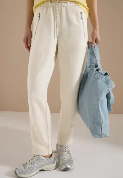 Slim Leg Hose aus Leinenmix im Loose Fit