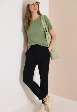 Slim Leg Hose im Loose Fit mit Struktur