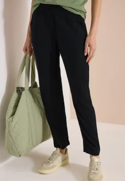 Slim Leg Hose im Loose Fit mit Struktur