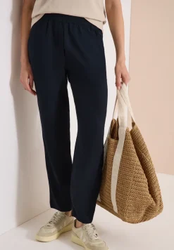 Slim Leg Hose im Loose Fit mit Struktur