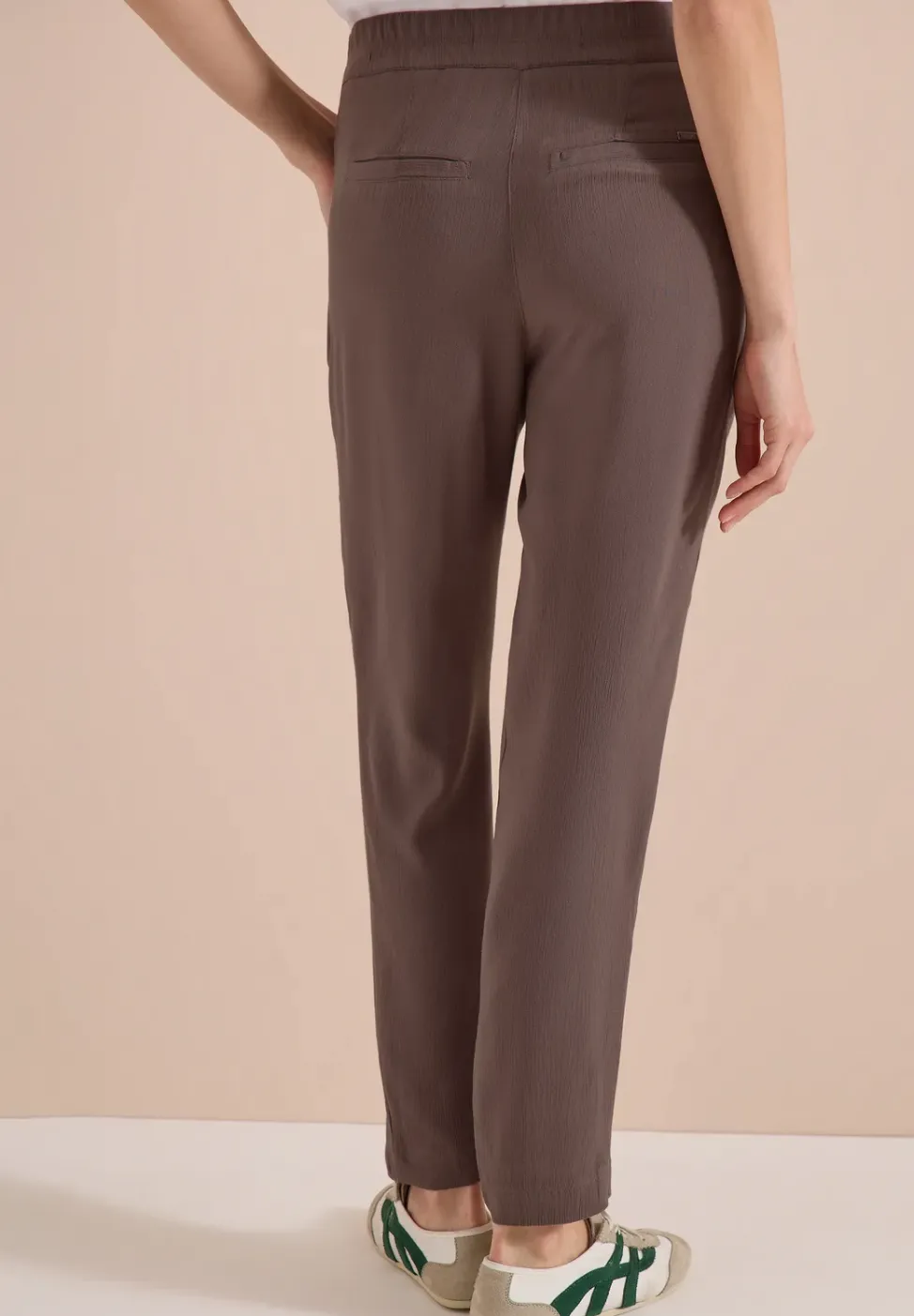 Slim Leg Hose im Loose Fit mit Struktur