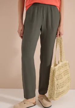Slim Leg Hose im Loose Fit mit Struktur