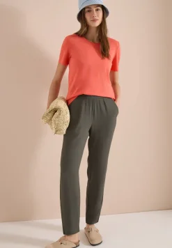Slim Leg Hose im Loose Fit mit Struktur