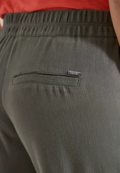 Slim Leg Hose im Loose Fit mit Struktur