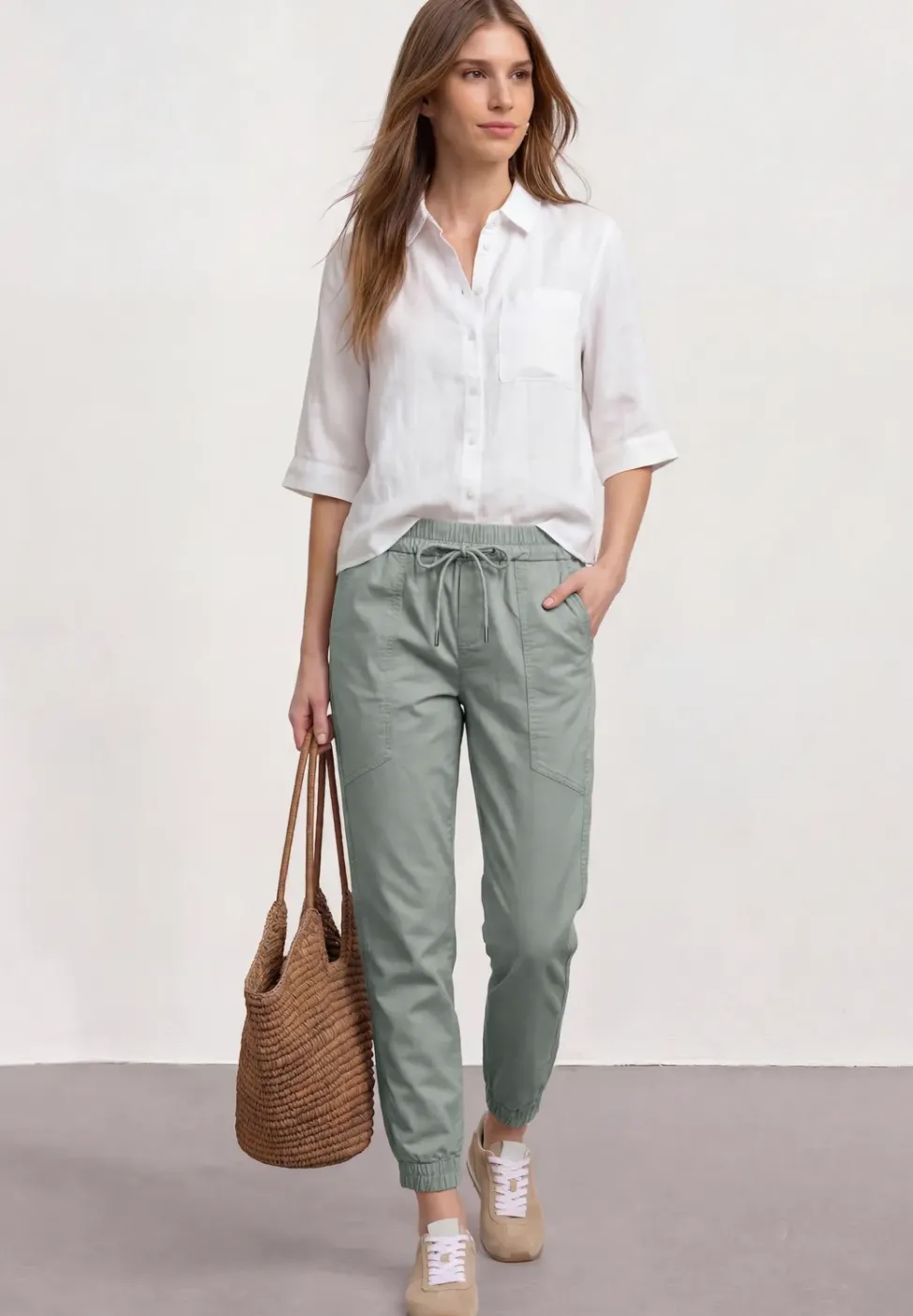 Slim Leg Hose in leichter Qualität