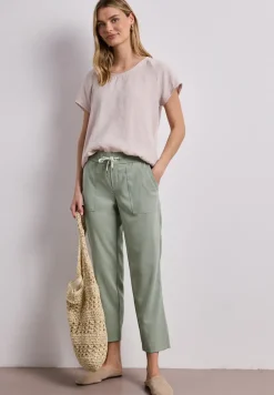 Slim Leg Hose in Melange-Optik