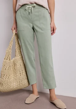 Slim Leg Hose in Melange-Optik