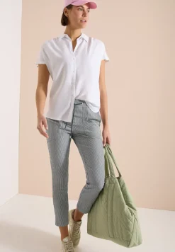 Slim Leg Hose in Seersucker Qualität