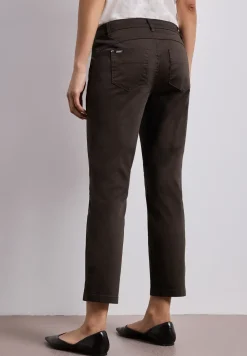 7/8 Slim Leg Hose im Satin-Look