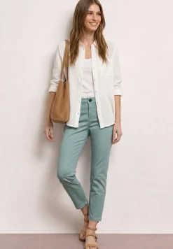 7/8 Slim Leg Hose im Satin-Look