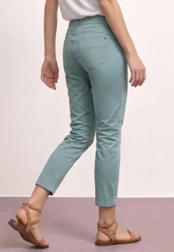 7/8 Slim Leg Hose im Satin-Look