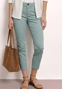 7/8 Slim Leg Hose im Satin-Look