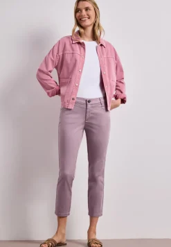 7/8 Slim Leg Hose im Satin-Look
