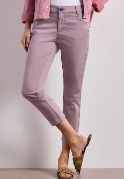 7/8 Slim Leg Hose im Satin-Look