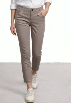 7/8 Slim Leg Hose im Satin-Look