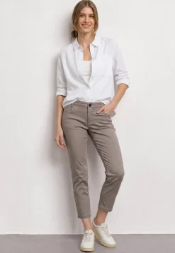 7/8 Slim Leg Hose im Satin-Look