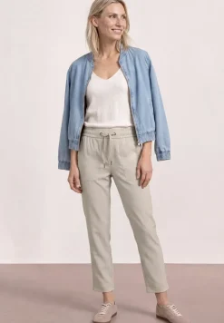 Slim Leg Hose in Melange-Optik