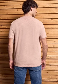 Slub T-Shirt in Washed-Optik