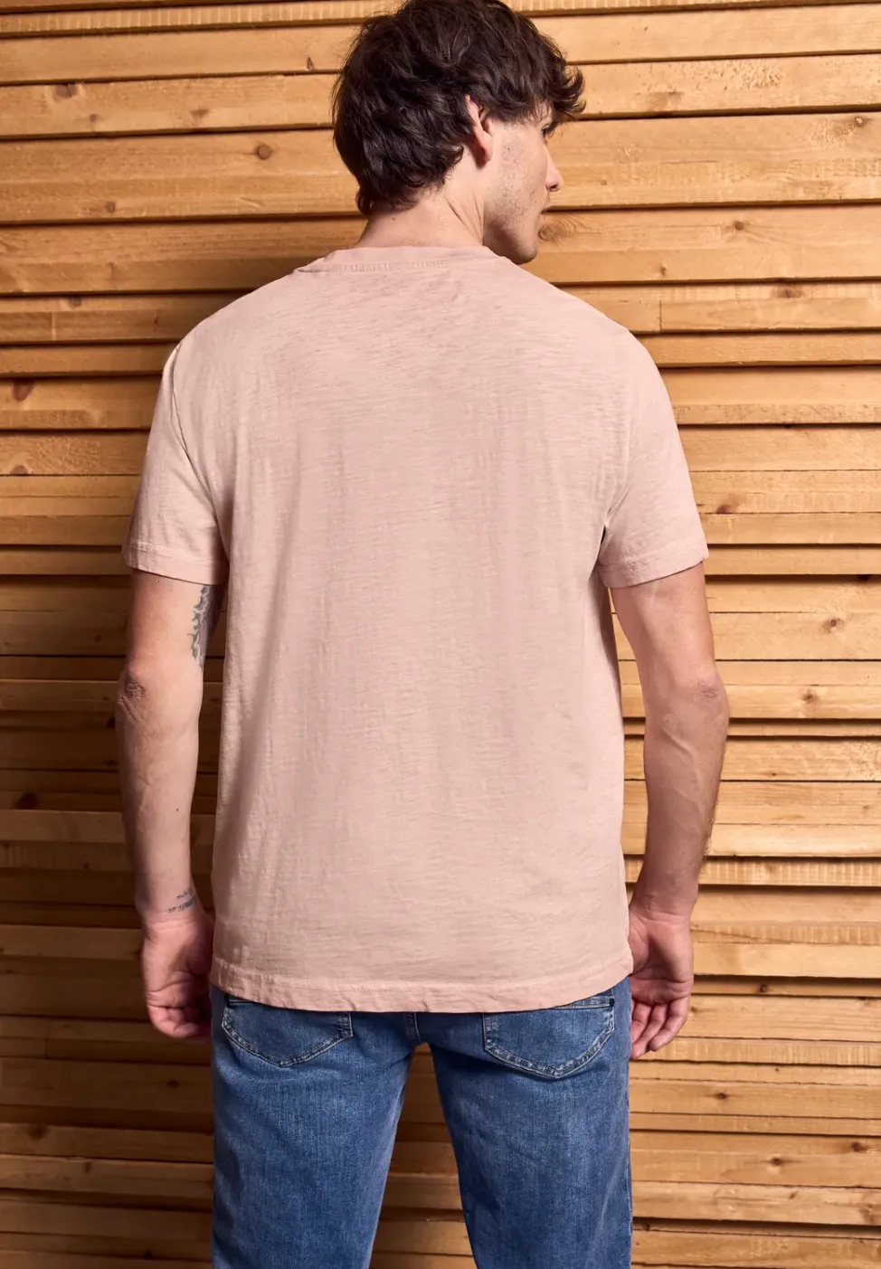 Slub T-Shirt in Washed-Optik
