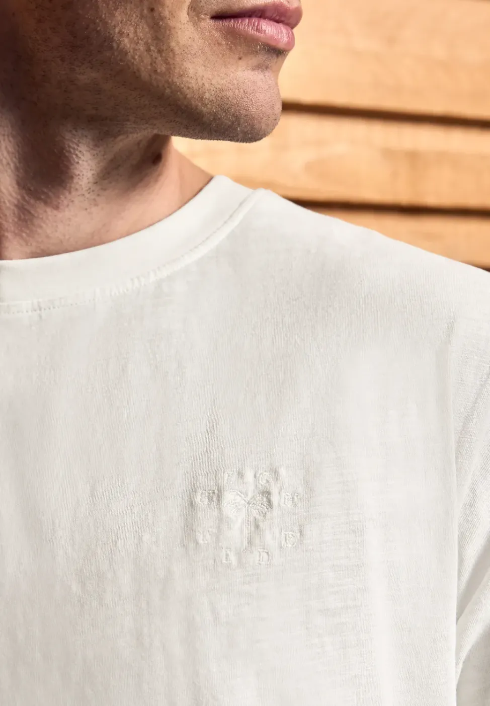 Slub T-Shirt in Washed-Optik
