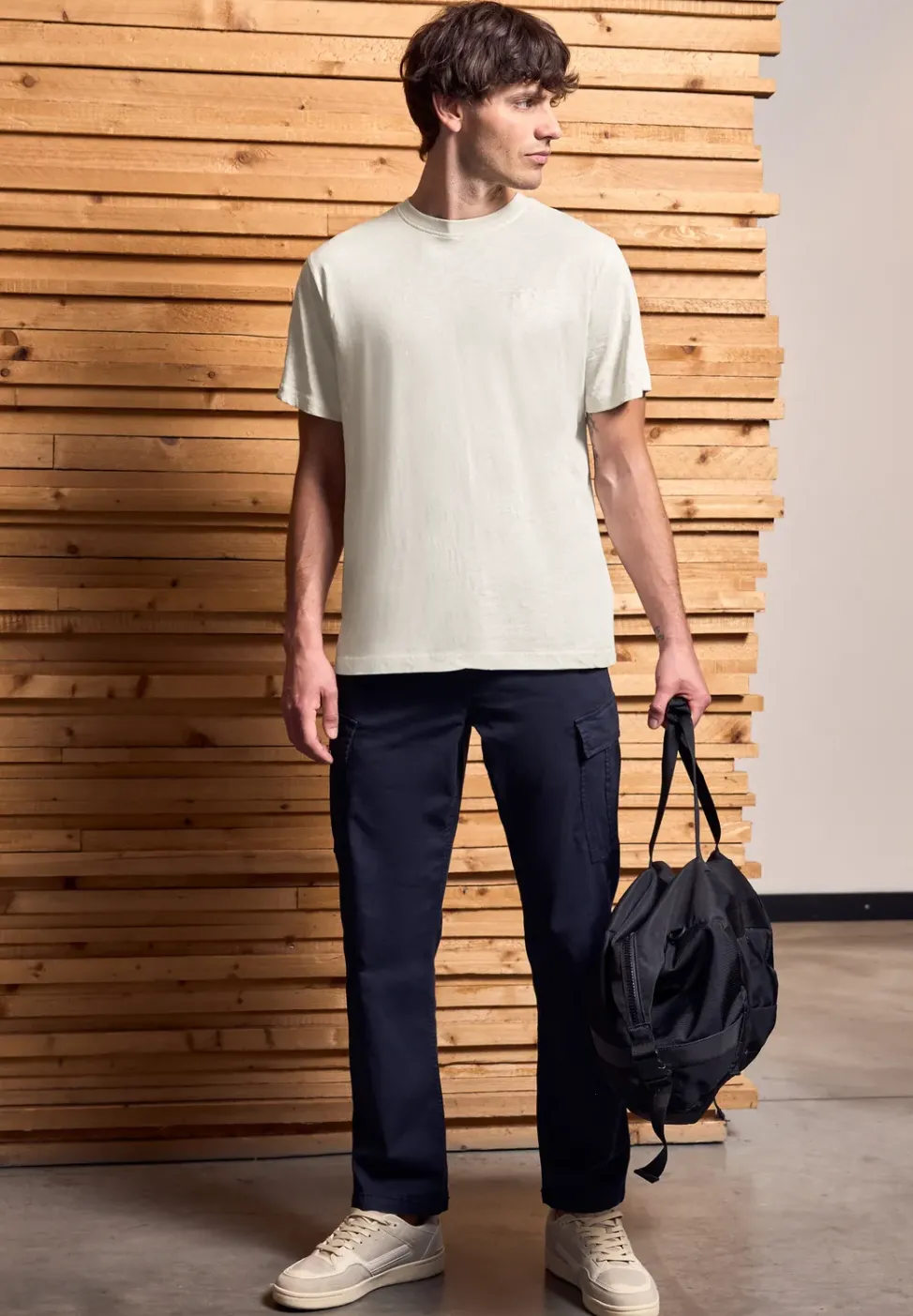 Slub T-Shirt in Washed-Optik