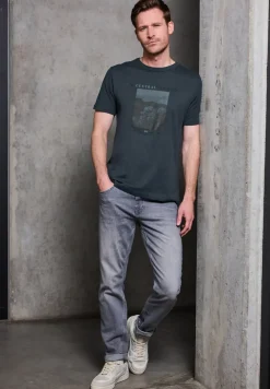 Slub T-Shirt mit Fotoprint