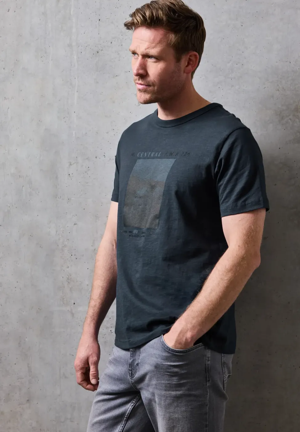 Slub T-Shirt mit Fotoprint