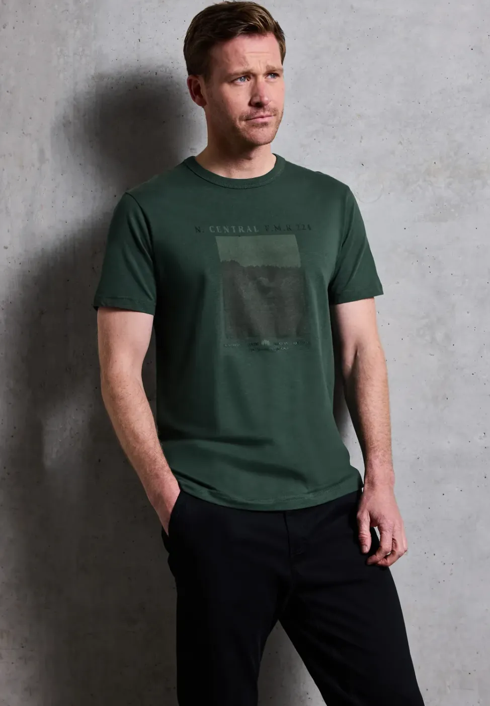 Slub T-Shirt mit Fotoprint