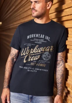 Slub T-Shirt mit Wording