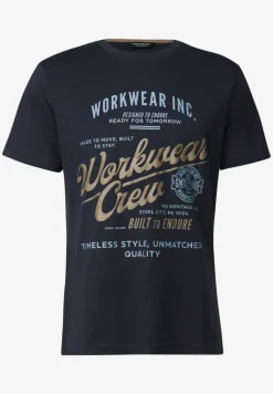 Slub T-Shirt mit Wording