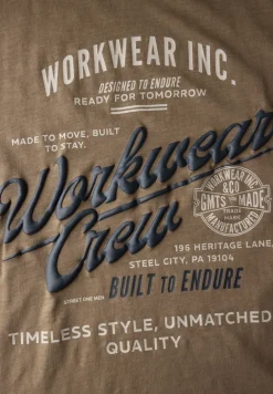 Slub T-Shirt mit Wording