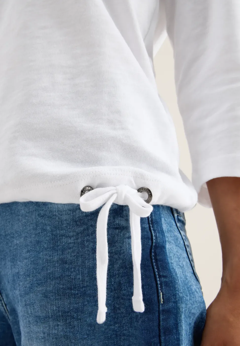 Slub Shirt mit Rundhals