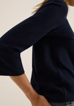 Slub Shirt mit Rundhals