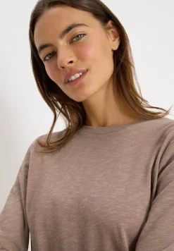 Slub Shirt mit Rundhals