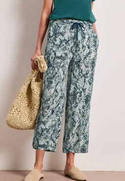 Snake Print Wide Leg Hose