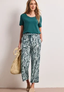 Snake Print Wide Leg Hose