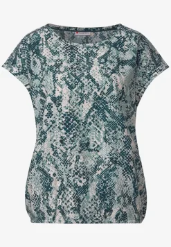 Snake Print Bluse mit Tape