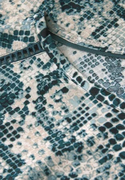 Snake Print Bluse mit Tape