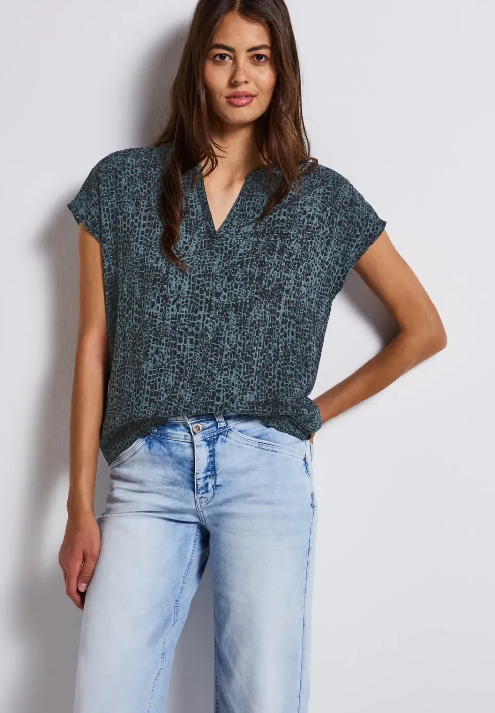 Snake Print Blusenshirt