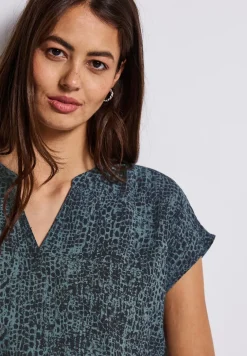 Snake Print Blusenshirt