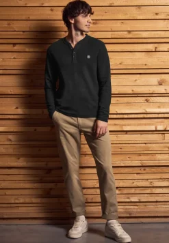 Softes Slub Henleyshirt
