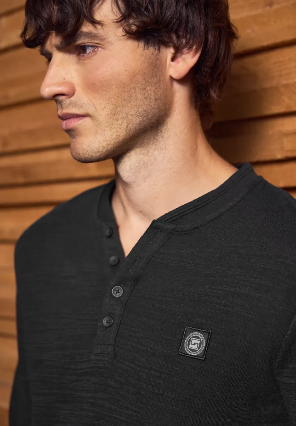 Softes Slub Henleyshirt