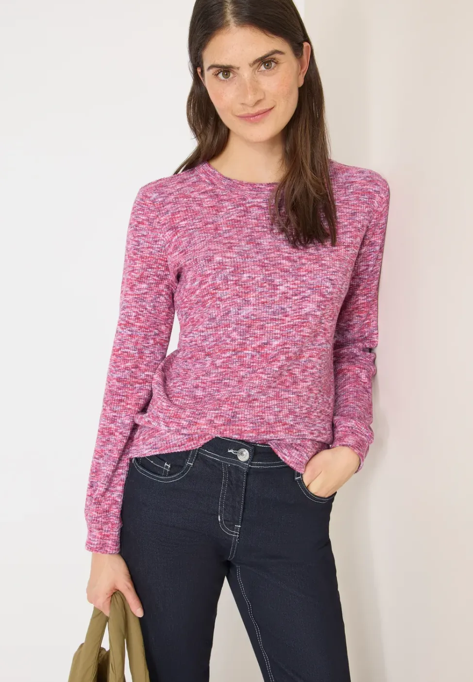 Softes Melange Ripp-Shirt