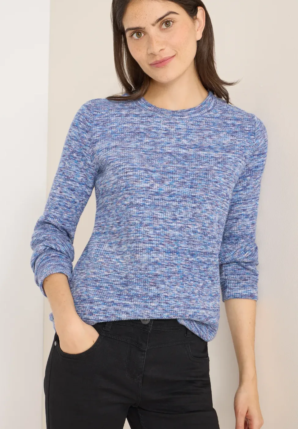 Softes Melange Ripp-Shirt