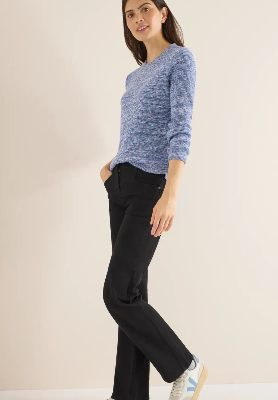 Softes Melange Ripp-Shirt