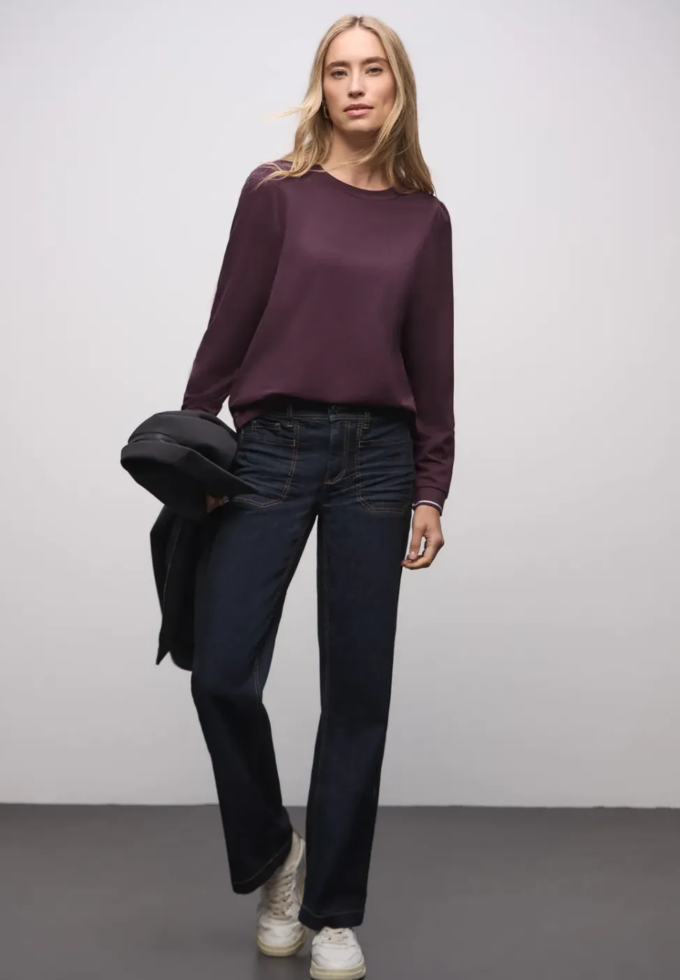 Softes Shirt mit Rippdetails